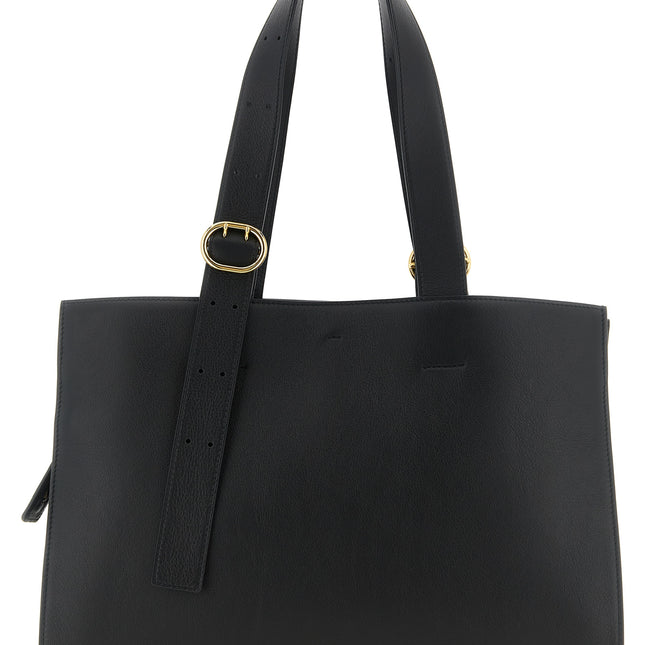 Jil Sander Black Calfskin Tote Bag