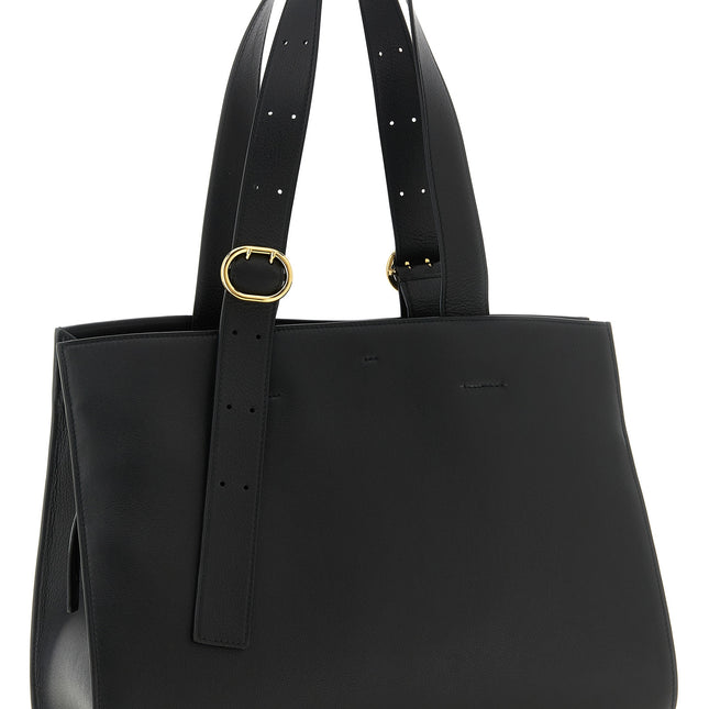 Jil Sander Black Calfskin Tote Bag