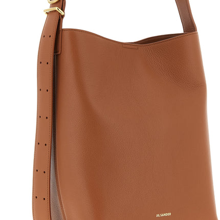 Jil Sander Brown Calfskin Shoulder Bag