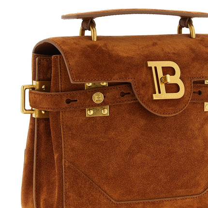 Balmain Brown Calfskin Handbag