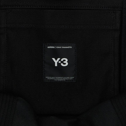 Y-3 Black Cotton Tote Bag
