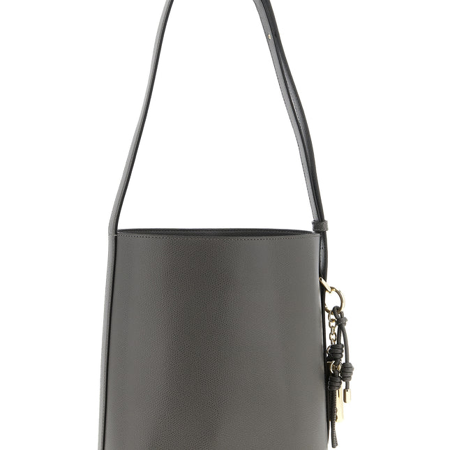 Furla Gray Calfskin Shoulder Bag