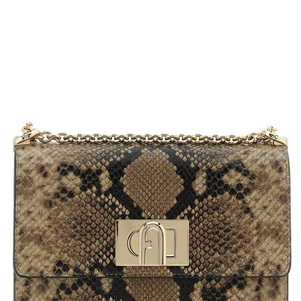 Furla Gray Goatskin Crossbody Bag