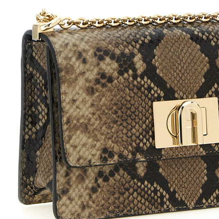 Furla Gray Goatskin Crossbody Bag