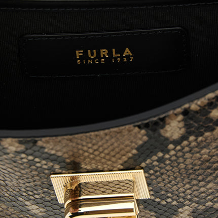 Furla Gray Goatskin Crossbody Bag