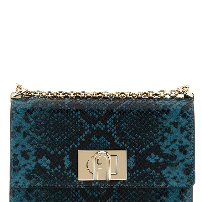 Furla Blue Goatskin Crossbody Bag