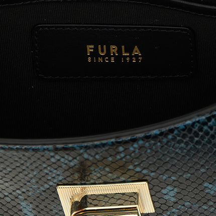 Furla Blue Goatskin Crossbody Bag