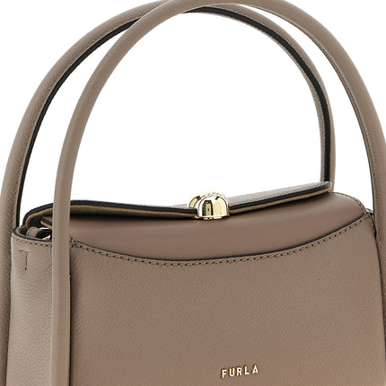 Furla Gray Calfskin Handbag