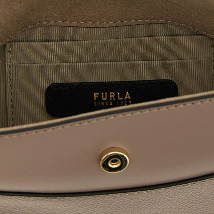 Furla Gray Calfskin Handbag
