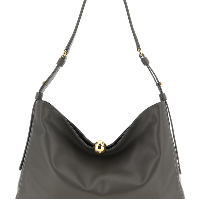 Furla Gray Calfskin Shoulder Bag