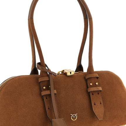 PINKO Brown Cowhide Shoulder Bag