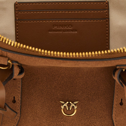 PINKO Brown Cowhide Shoulder Bag