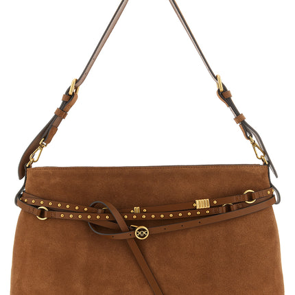 PINKO Brown Cowhide Shoulder Bag