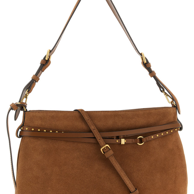 PINKO Brown Cowhide Shoulder Bag