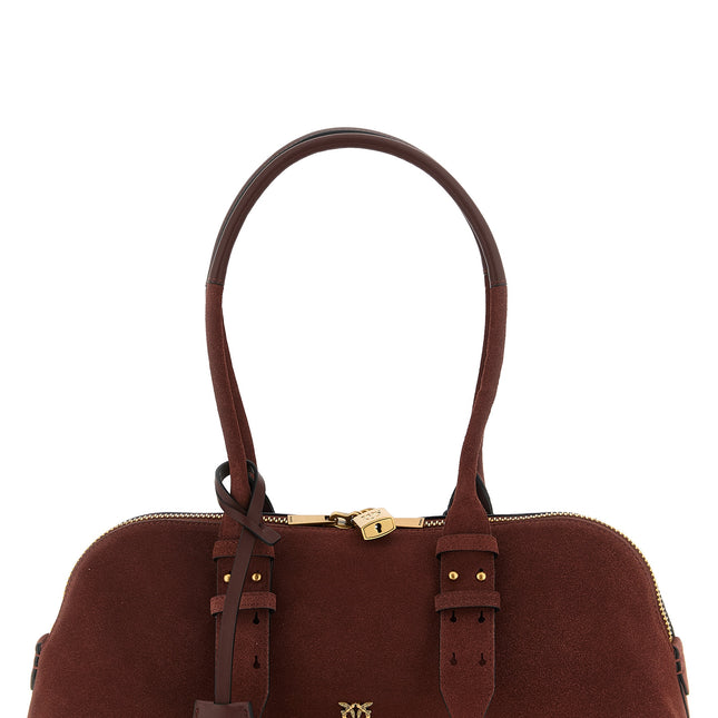 PINKO Bordeaux Cowhide Shoulder Bag