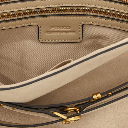PINKO Beige Cowhide Shoulder Bag
