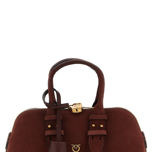 PINKO Bordeaux Cowhide Shoulder Bag