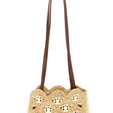 Paco Rabanne Beige Ramie Shoulder Bag