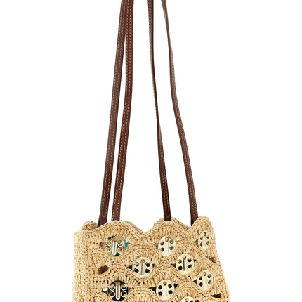 Paco Rabanne Beige Ramie Shoulder Bag