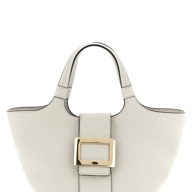 Roger Vivier Gray Calfskin Tote Bag