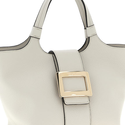 Roger Vivier Gray Calfskin Tote Bag