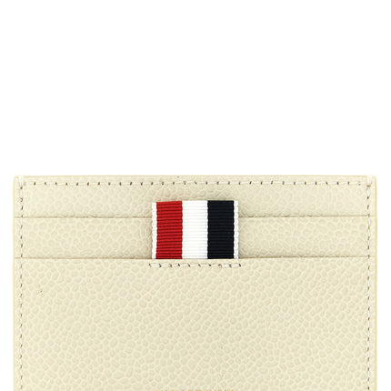 Thom Browne Beige Calfskin Cardholder