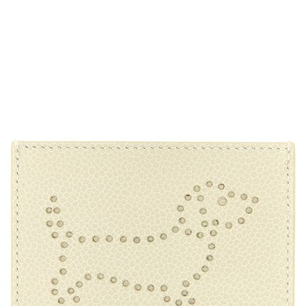 Thom Browne Beige Calfskin Cardholder