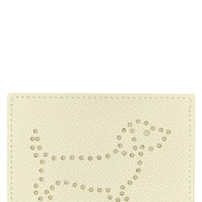 Thom Browne Beige Calfskin Cardholder