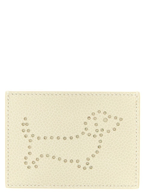 Thom Browne Beige Calfskin Cardholder