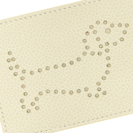 Thom Browne Beige Calfskin Cardholder