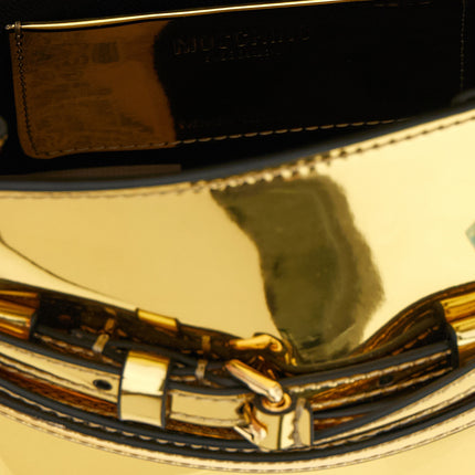 Moschino Gold Polyethylene Handbag
