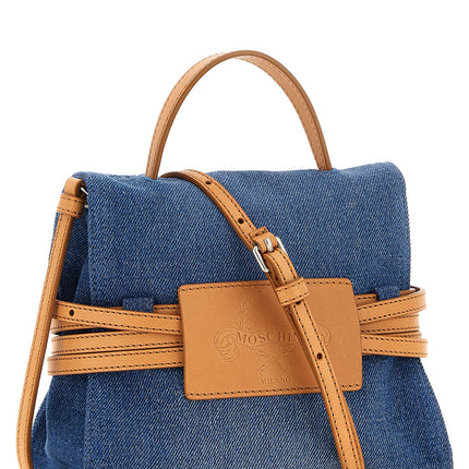 Moschino Blue Cotton Handbag
