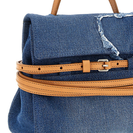 Moschino Blue Cotton Handbag