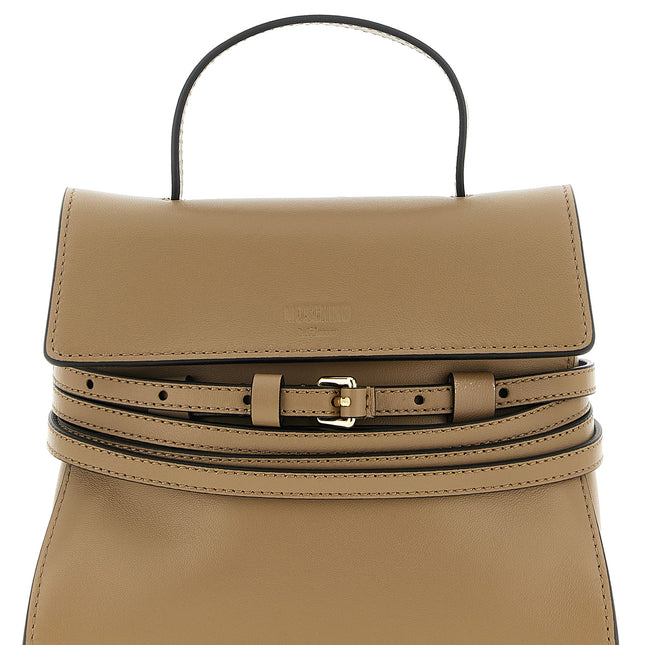 Moschino Beige Napa Leather / Calf Bos Taurus Handbag