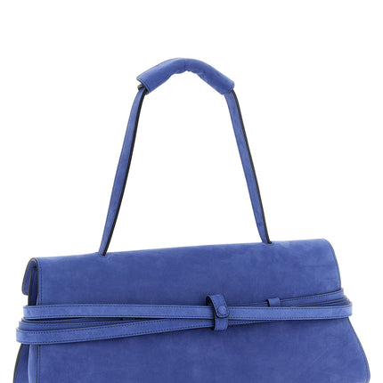 Moschino Blue Calfskin Shoulder Bag
