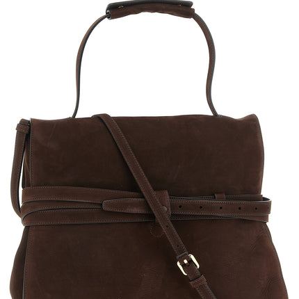 Moschino Brown Calfskin Shoulder Bag
