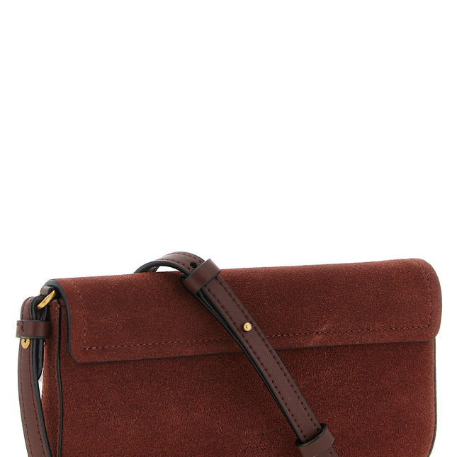 PINKO Bordeaux Cowhide Shoulder Bag