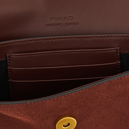 PINKO Bordeaux Cowhide Shoulder Bag