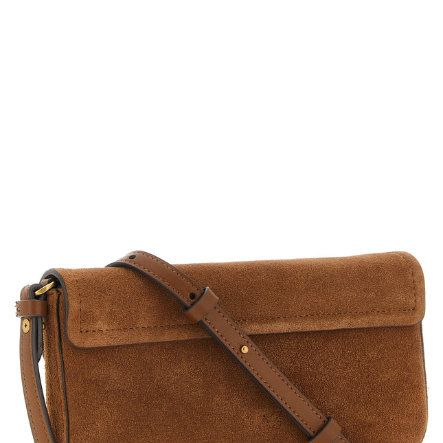 PINKO Brown Cowhide Shoulder Bag