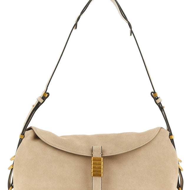 PINKO Beige Cowhide Shoulder Bag