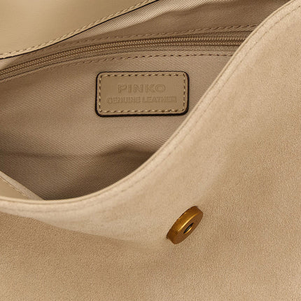 PINKO Beige Cowhide Shoulder Bag