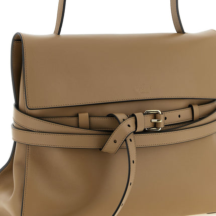 Moschino Beige Napa Leather / Calf Bos Taurus Shoulder Bag
