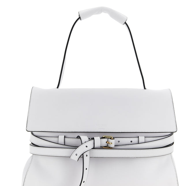 Moschino White Napa Leather / Calf Bos Taurus Shoulder Bag