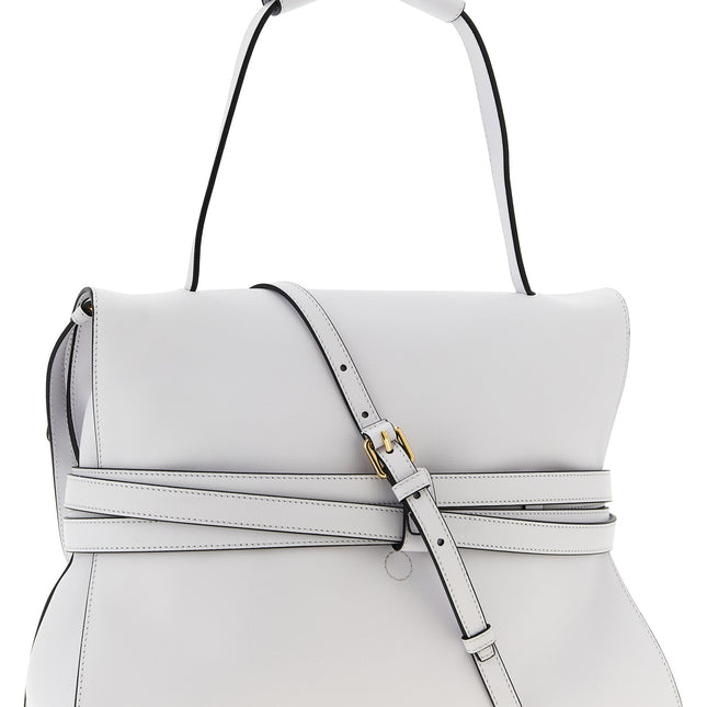 Moschino White Napa Leather / Calf Bos Taurus Shoulder Bag