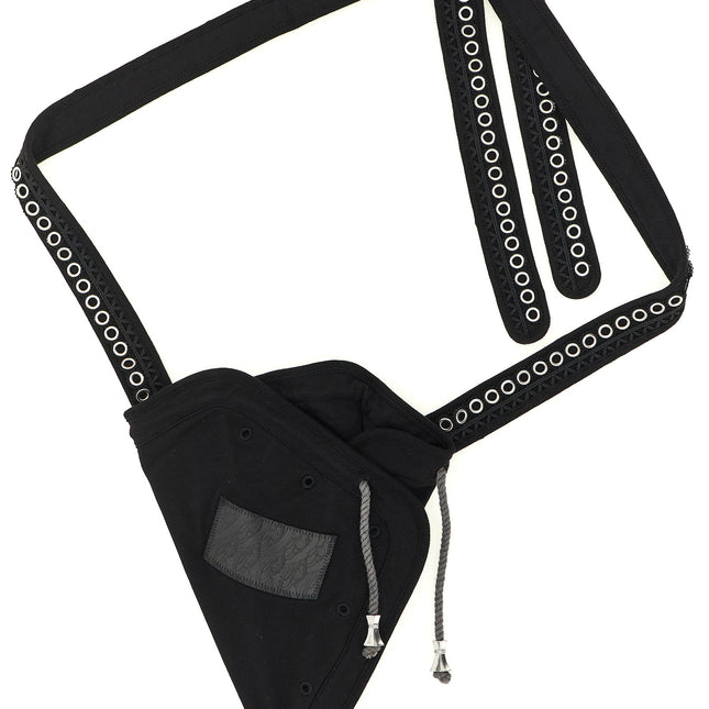 Kiko Kostadinov Black Cotton Crossbody Bag