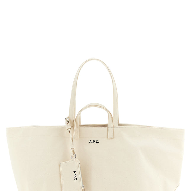 A.P.C. Beige Cotton Tote Bag