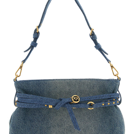 PINKO Blue Cotton Shoulder Bag