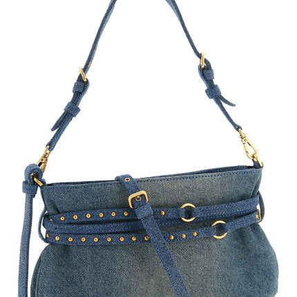 PINKO Blue Cotton Shoulder Bag