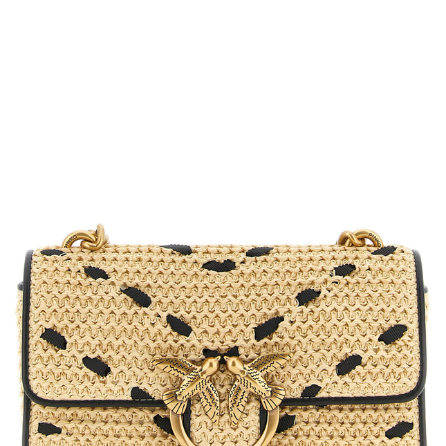 PINKO Beige Cowhide Crossbody Bag