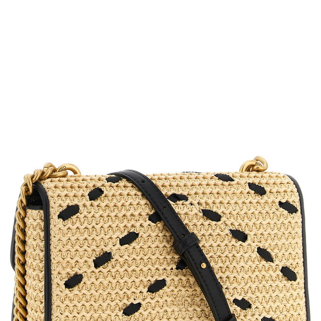 PINKO Beige Cowhide Crossbody Bag